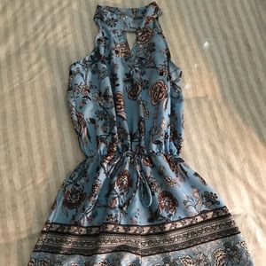 High neck romper